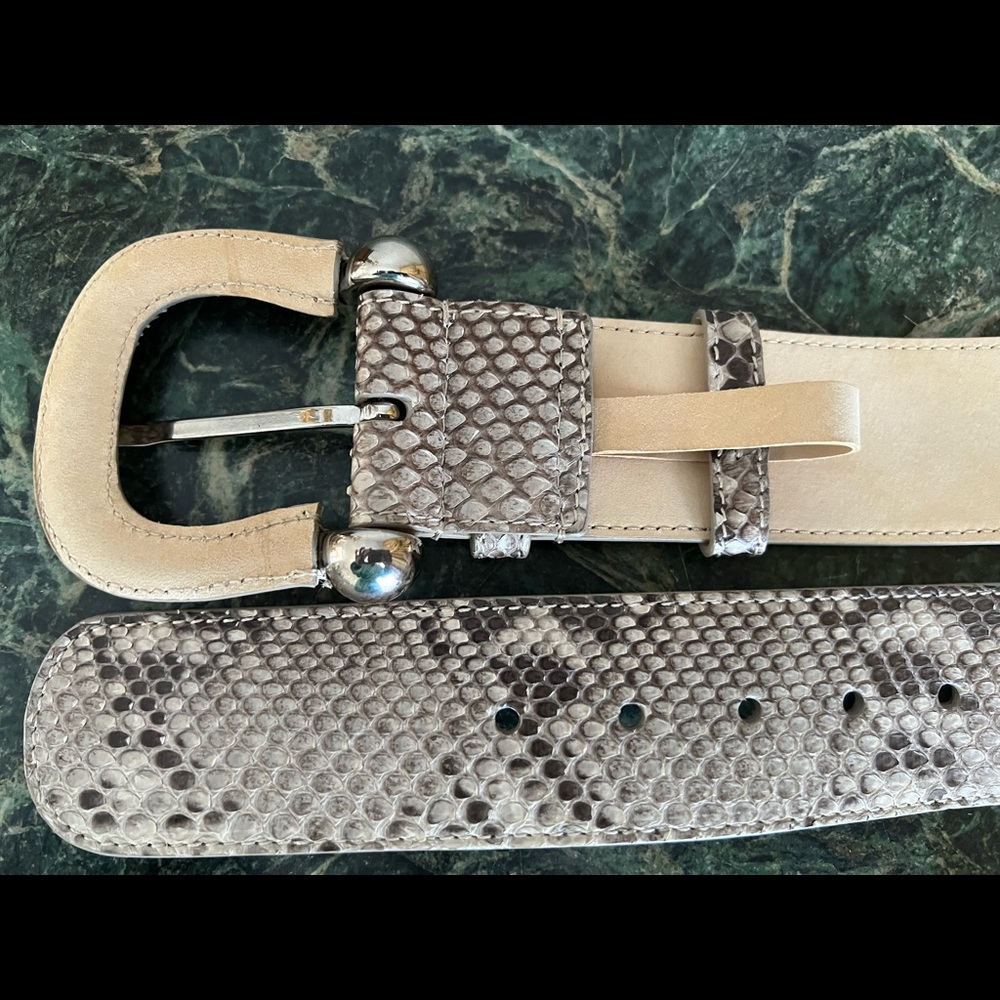Authentic Burberry Python Skin Belt, Size 36/90, … - image 5